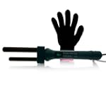 Enzo Milano Professional Clipless Curling Iron Bi-Tube - Black