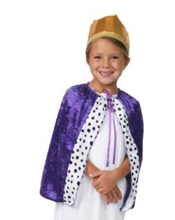 Child Purple Dressup Costume Princess King Cape Lot 6