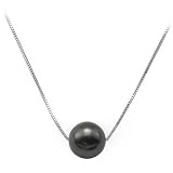 Tahitian Black Pearl Necklace in 14K White Gold