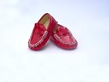 Trumpette Baby Moccasins - red
