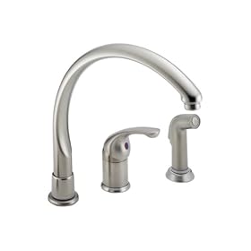 Delta 172-SSWF Waterfall Single-Handle Kitchen Faucet with Spray, Stainless by Delta Faucet