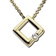 14kt Yellow Gold Diamond Frame Necklace