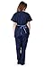 Natural Uniforms Women's Contrast Mock Wrap Scrub Set (Navy Blue) (Large)