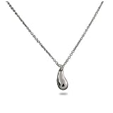 Eve's Addiction Sterling Silver Teardrop Necklace