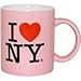 Official Pink I Love NY 11oz Ceramic Mug from New York Mugs Souvenir and Gift Store