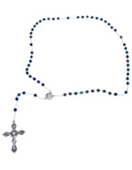 Genuine Ibiza (TM) .925 Sterling Silver Soldalite Rosary With Pope John Paul II Medal - 34 grams. 100% Satisfaction Guaranteed.