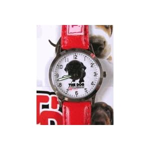The Dog - Black Pug Watch - Red Wrist band
