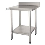 Vogue Stainless Steel Prep Table w/ Upstand 900mm wide
