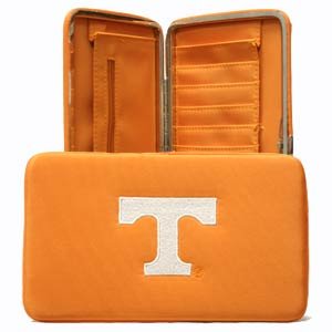 Buy Tennessee Lady Vols Big T Embroidered Flat Hinged Hinge Clutch Opera Wallet with Checkbook Holder by XI Online Store