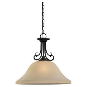 Sea Gull Lighting 65121-814 Single-Light Del Prato Pendant, Seeded Acid Etch with Cafe... by Sea Gull Lighting