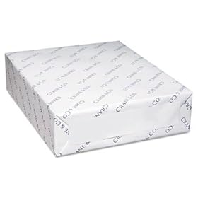 Crane's Crest 100% Cotton Paper, 24-lb., 8-1/2 x 11, Natural White, 500/Ream