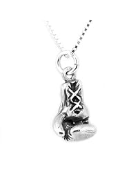 Sterling Silver Three Dimensional Boxing Glove Charm with Box Chain