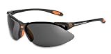 Harley Davidson Safety Glasses Black-Orange Frame Gray Hardcoat Lens, #HD1201