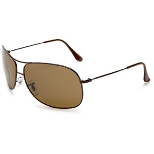 Ray-Ban RB3267P Polarized Square Aviator Sunglasses