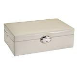 Davidt's - 702041 - Mallette Plate Synth&eacute;tique - Fa&ccedil;on Vachette Beige - 24x7.5x15.5 cm