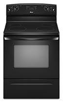 Amana 4.8 Cubic Foot Self-Cleaning Electric Range, AER5830VAB, Black Amana 4.8 Cubic Foot Self-Cleaning Electric Range, AER5830VAB, Black