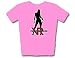 WOMENS VELVET REVOLVER SILHOUETTE PINK TEE