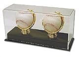 Acrylic Gold Glove Display - Double Baseball