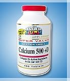 Calcium 500 +D Oyster Shell - 400 Tablets
