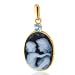 Jewelry : 14K YG Frame Blue Topaz Mother with Baby Cameo Pendant