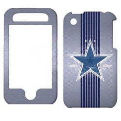 Fits Apple iPhone 3G Cell Phone Snap on Protector Faceplate Cover Housing Case - Blue Star/White