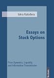 Review Kubitza, Heinz-Werner, Dr., Tectum Verlag  / Essays on Stock Options