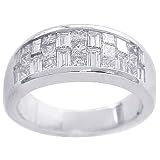.03Ct. 14K. White Gold Invisible Anniversary Ring