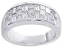 2.03Ct. 14K. White Gold Invisible Set Diamond Anniversary Ring