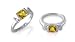 Jewelry : Princess Cut Citrine Ring Sterling SIlver