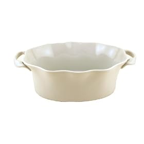 BIA Cordon Bleu Wavy 1-1 2-Quart Deep Oval Baker, White by 