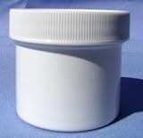 White Plastic Jar with Flat Lid 2 Oz - 12 Per Bag