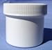 White Plastic Jar with Flat Lid 2 Oz - 12 Per Bag