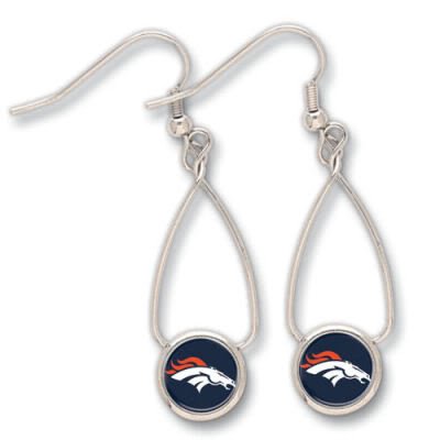 DENVER BRONCOS OFFICIAL LOGO FRENCH LOOP EARRINGS