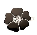 France Luxe Five Petal Flower Barrette with Swarovski