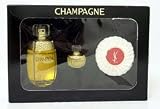 Champagne by Yves Saint Laurent for Women 3 Piece Set Includes: 1.7 oz Eau de Toilette Spray + 0.1 oz Eau de Toilette Miniature Collectible + 1.7 oz Perfumed Soap