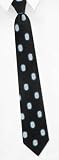 Geometric Oval Narrow black silk Tie