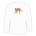 Long Sleeve T-shirt with burmese, cat, stretching, pet, animal