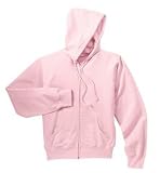 District Threads - Ladies Full Zip Hooded Fleece Pink2X
