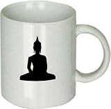 Sitting Buddha Silhouette Mug