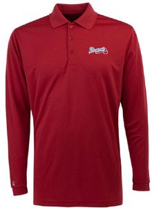 Atlanta Braves Long Sleeve Polo Shirt (Team Color) - X-Large