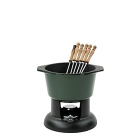 Chasseur Cast Iron Fondue Set Racing Green