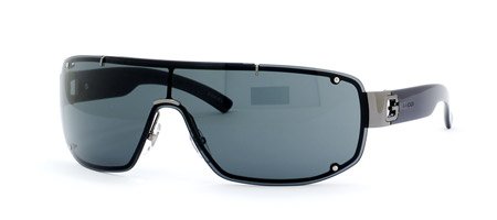 Gucci 1582 Sunglasses - COLOR: Smoke Dark-shiny-ruthenium (KJ10W)