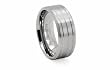 Wide 3 grooving Titanium Ring 9mm Wide 3 grooving Titanium Ring 9mm