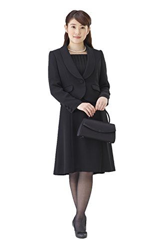 (モノワール) MONOIR 喪服 レディース 礼服 小さいサイズ 小さめ 身長150cm ブラックフォーマル アンサンブル ワンピース オールシーズン 4704