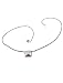 Green Earth Jewelry Floral Recycled Silver & Ideal CZ Necklace, Size 16 IN