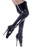7 Inch Spike Heel Ballet Thigh Boots