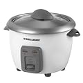 Black & Decker RC3406 6-Cup Rice Cooker, White