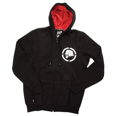:Metal Mulisha Metal Freak Zip-Up Hooded Sweatshirt Medium Black
