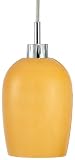 Bruck 100236CH Pendelleuchte chrom, Glas apricot