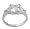 Keane's Princess & Trillion cut CZ 3 Stone Engagement Ring